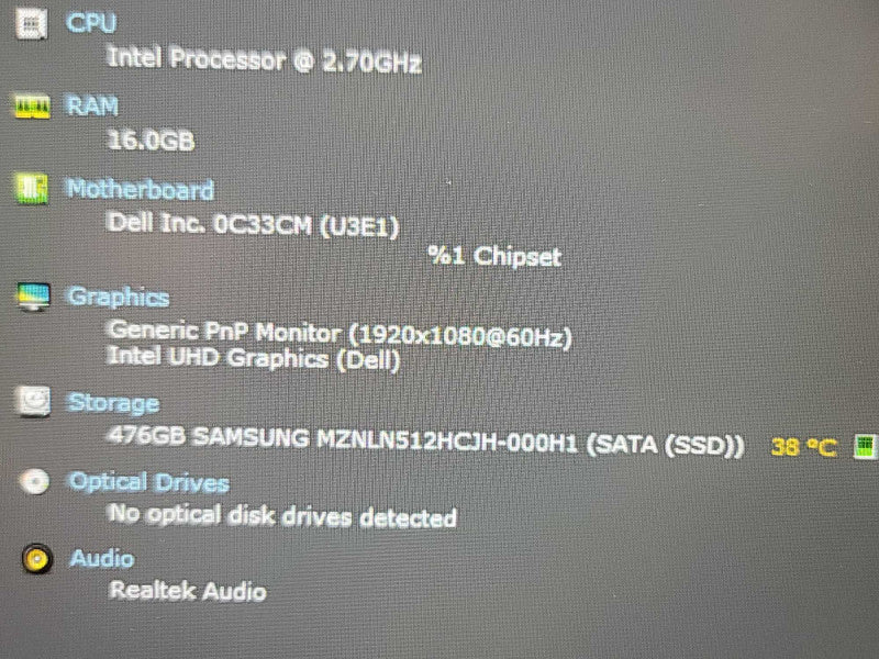 Dell Latitude 5511| i7-10850H| 16GB DDR4| 512GB NVMe | NO BAT  β Lap200