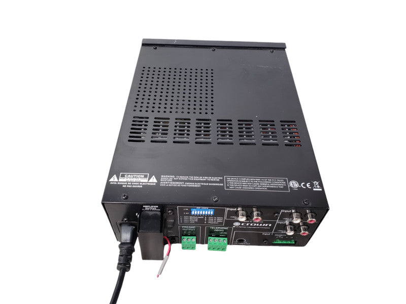 Crown 160MA Four-input and 1-Output Corded Electric 60-Watt Mixer/Amplifier