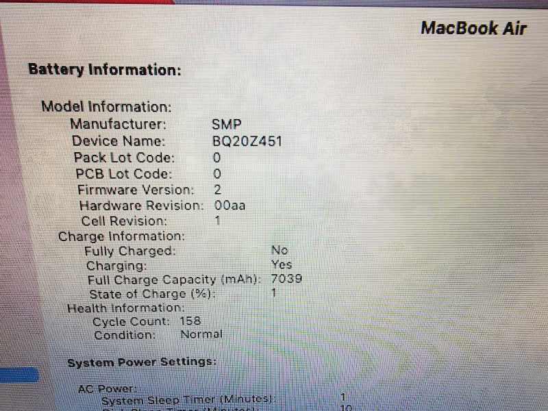 Apple Macbook Air 2017 13" 2-Core i5-5350U @ 1.8GHz 8GB DDR3 250GB SSD (