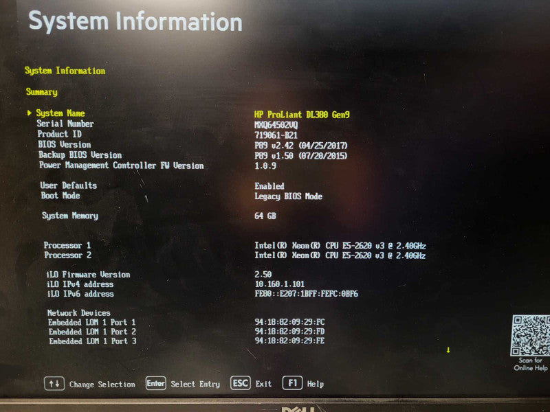 HP Commvault ProLiant DL360 G9 2x E5-2620 v3 | 64GB RAM | P840 | 3.5" $