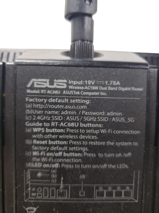 ASUS RT-AC68U AC1900 1300 Mbps 4 Port Gigabit Wireless AC Router