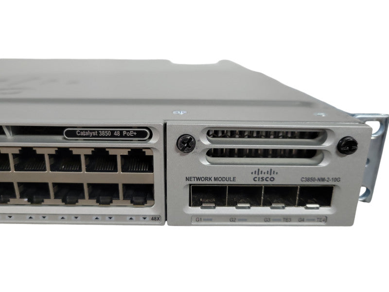 Cisco WS-C3850-48F-S | 1x 1100W PSU | C3850-NM-2-10G Module !