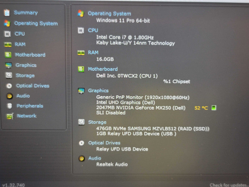 Dell Vostro 5590, i7-10510U @ 1.8GHz, 16GB DDR4, MX250, 512GB NVMe β Lap200