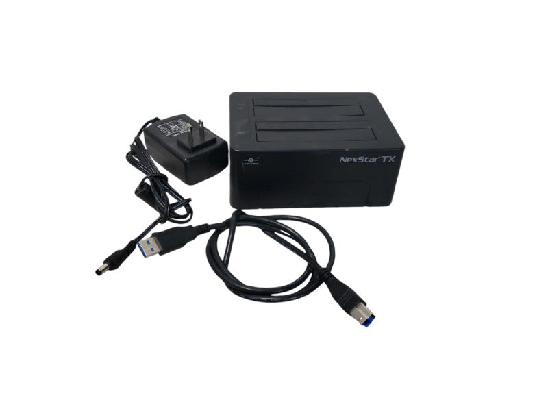 Vantec NexStar TX NST-D428S3-BK Dual Bay USB 3.0 Hard Drive Dock W/ Adapter Q