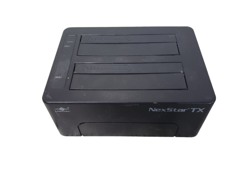 Vantec NexStar TX NST-D428S3-BK Dual Bay USB 3.0 Hard Drive Dock W/ Adapter Q