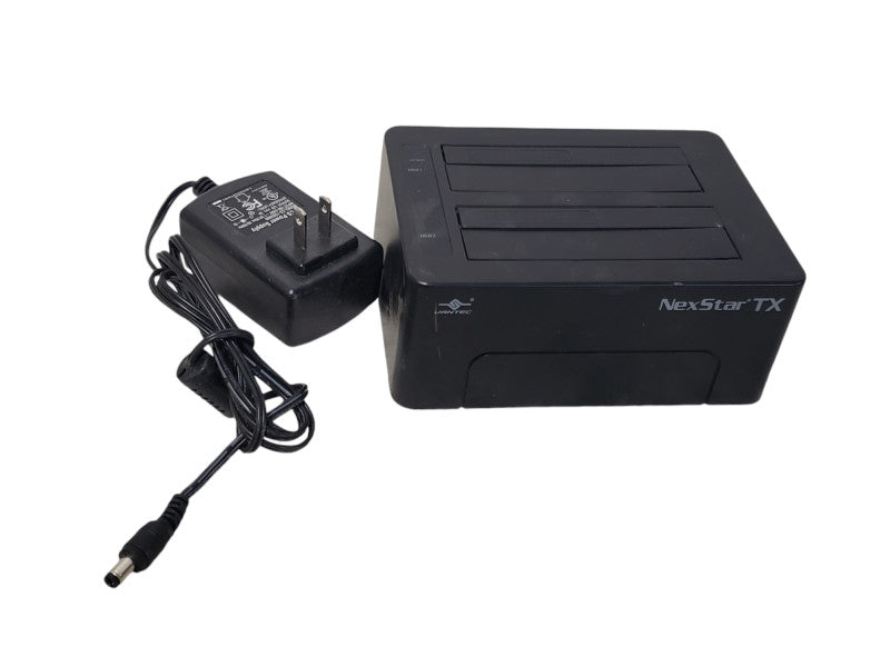 Vantec NexStar TX NST-D428S3-BK Dual Bay USB 3.0 Hard Drive Dock W/ Adapter Q