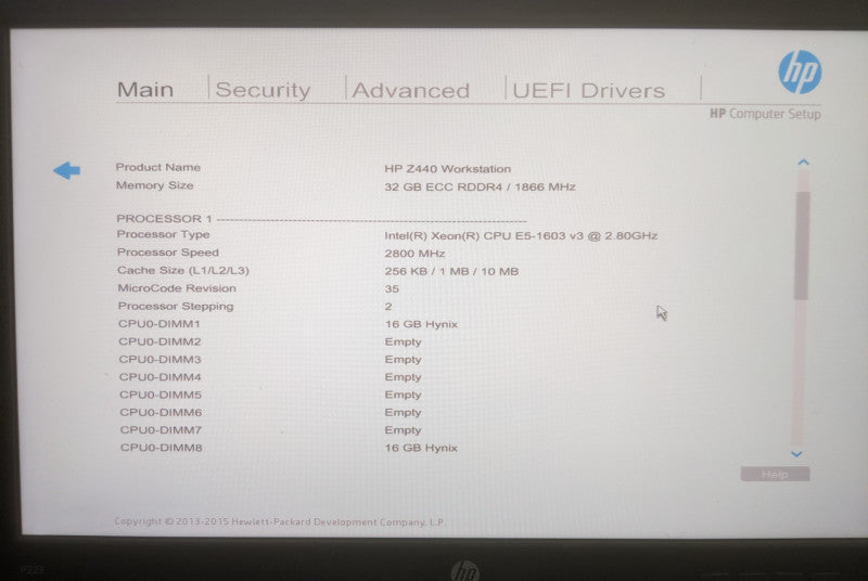HP Z440 | Xeon E5-1603 v3 | 32GB DDR4 | No HDD | No GPU