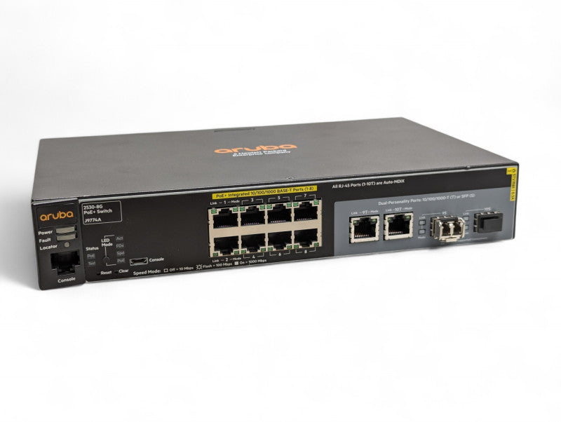 Aruba J9774A 2530-8G PoE+ 8 port network switch  -