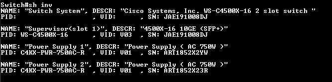 Cisco WS-C4500X-16SFP+ V03 10 Gigabit Eth Switch 2x 750w PSU