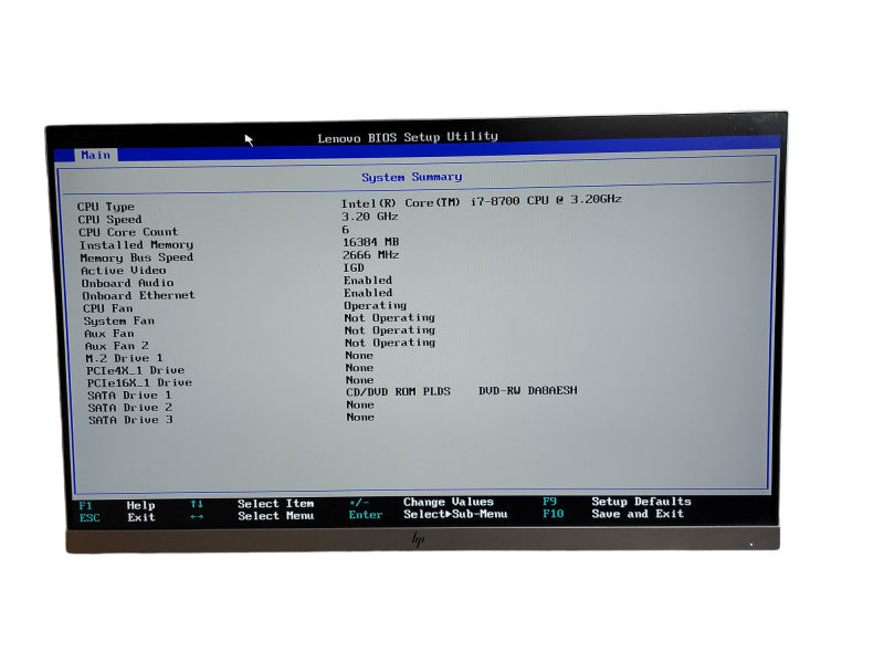 Lenovo ThinkCentre M920s i7- 8700 CPU @ 3.20GHz 16GB DDR4 Ram θ