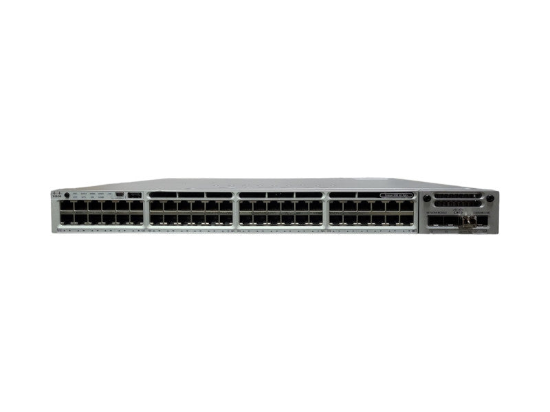 Cisco WS-C3850-48P-S Gigabit PoE Switch w/C3850-NM-4-10G, 1x 1100W PSU,