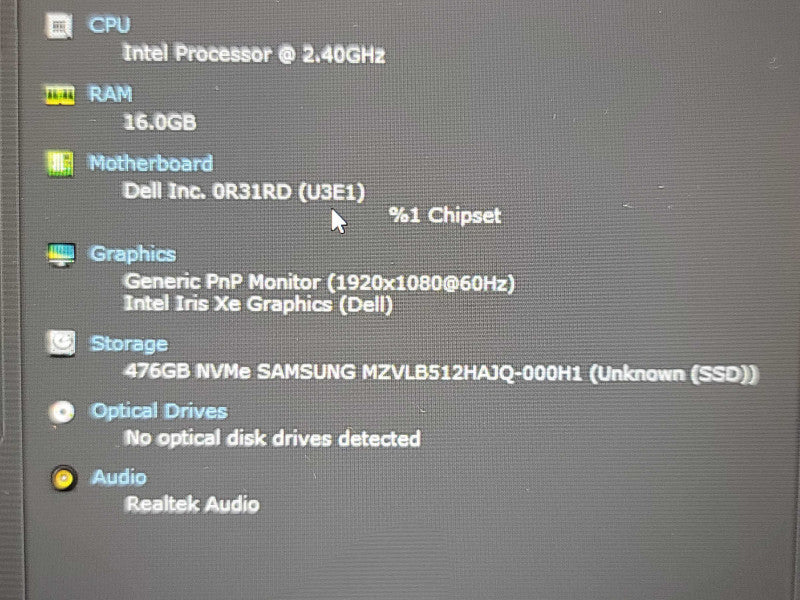 Dell Latitude 3520| i5-1135G7| 16GBDDR4| 512GB SSD FOR PARTS/REPAIR  β Lap200