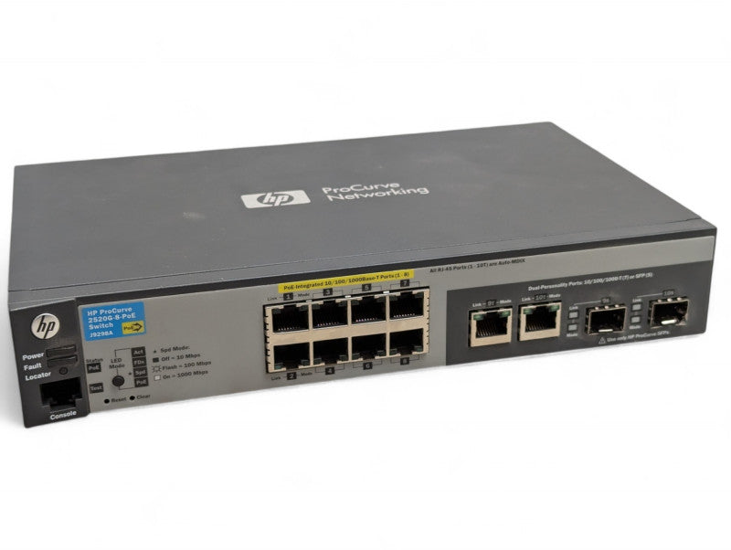 HP ProCurve 2520G-8-PoE Switch J9298A 8 port gigabit PoE Network Switch Q-