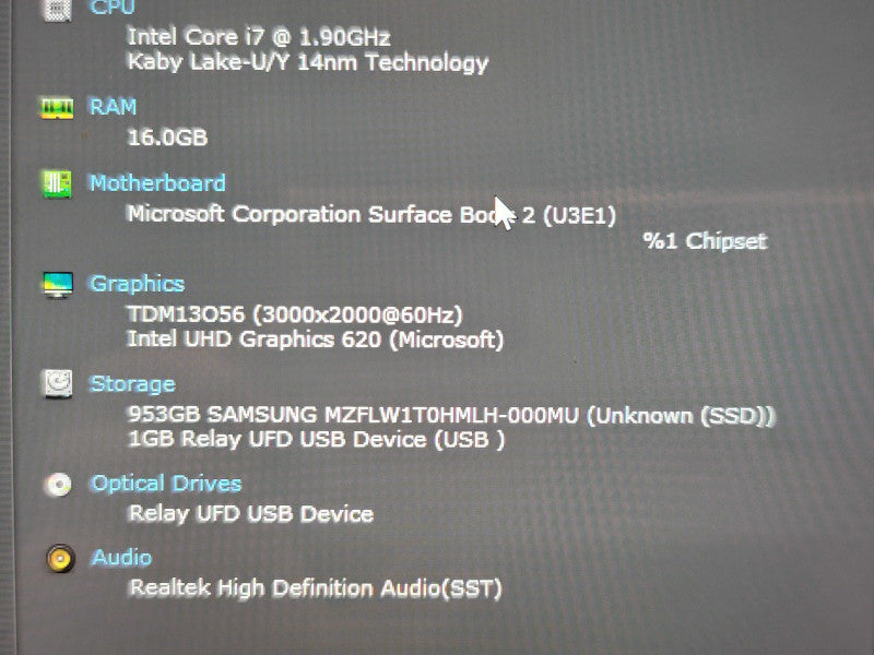 Microsoft Surface Book 2| i7-8650U| 16GB DDR3| 1TB M.2 READ  β BudLap