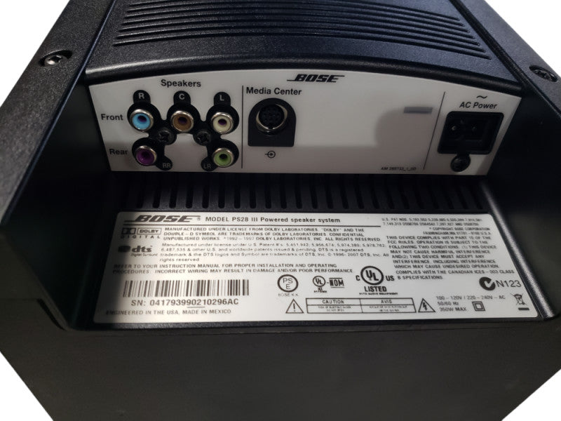 Bose Lifestyle PS28 III Subwoofer For DUAL VOLTAGE V25 28 III | READ Please