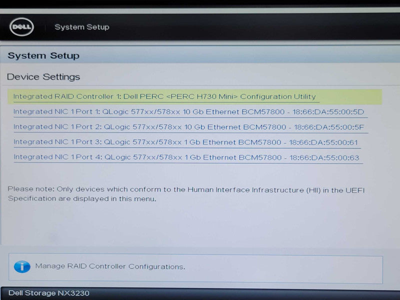 Dell Storage NX3230, 1x Xeon E5-2630v3 32GB RAM PERC H730 Mini, 3.5", 2x PSU _