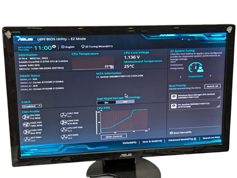 Custom Gaming PC ASUS Z170-A Intel Core i7-6700 @ 3.40Ghz 16GB RAM 1TB SSD  -