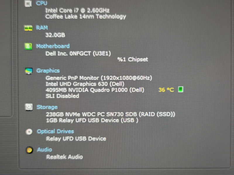 Dell Precision 5530| i7-8850H| 32GB DDR4| 512GB M.2 | Low Bat β Lap200