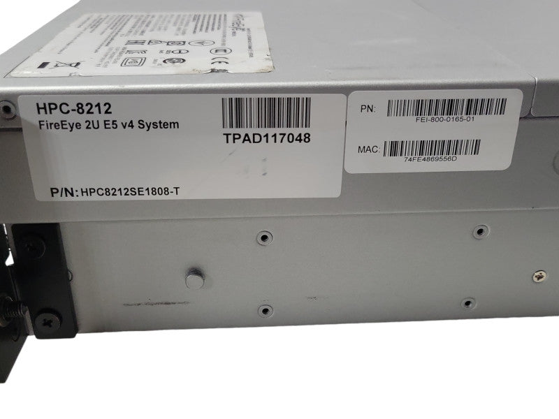 FireEye 2U HPC-8212, 12x 3.5" Bays Storage with Xeon E5-2620v4 64GB DDR4, SEE _
