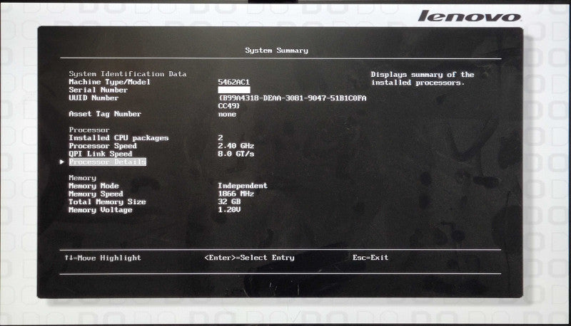 Lenovo SystemX 3650 M5 2U 8x2.5", 2x E5-2630V3 2.40GHz, 32GB RAM, M5210