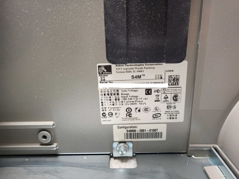 Zebra S4M (S4M00-2001-0100T) barcode label printer BoomPack $