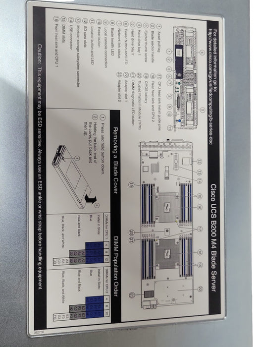 Cisco UCS B200 M4 Barebones Blade Server w/ 2x Xeon E5-2698v3, No RAM  Q_