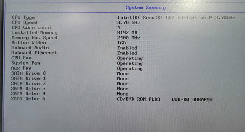 Lenovo ThinkServer TS150 Workstation, Xeon E3-1245 V6 3.70GHz, 8GB RAM !