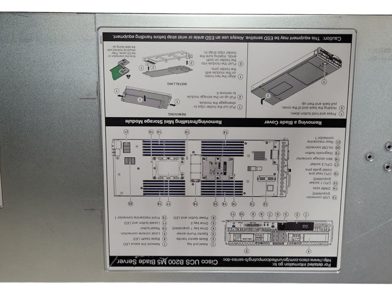Cisco UCS B200 M5 Blade Server w/ 1x Xeon Gold 6148, 2x Heatsinks No RAM _