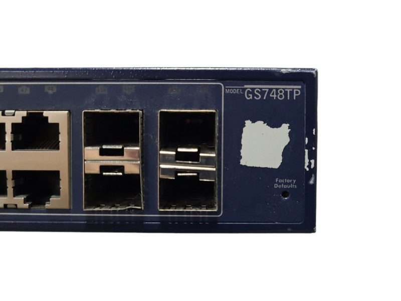 NetGear ProSafe GS748TP 48-Port PoE 1Gbe Ethernet 4xSFP Network Switch