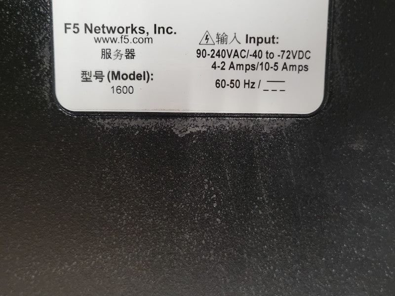 F5 Networks Big-IP 1600 LTM Load Balancing Appliance 2x PSU, SEE _