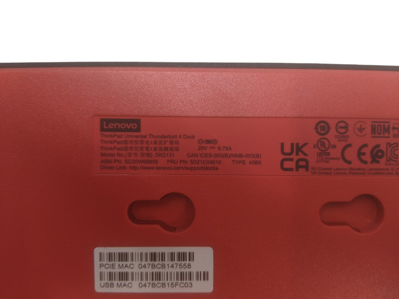 Lenovo ThinkPad universal Thunderbolt 4 dock | 40B0 docking Station | DDK2131 Q