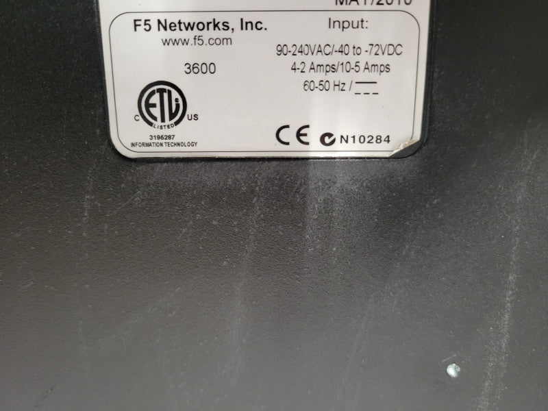 F5 Networks Big-IP 3600 LTM Load Balancing Appliance, 2x PSU, SEE _