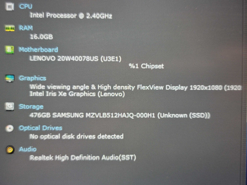 Lenovo ThinkPad T15 Gen 2| i5-1135G7| 16GB DDR4| 512GB SSD  β Lap200