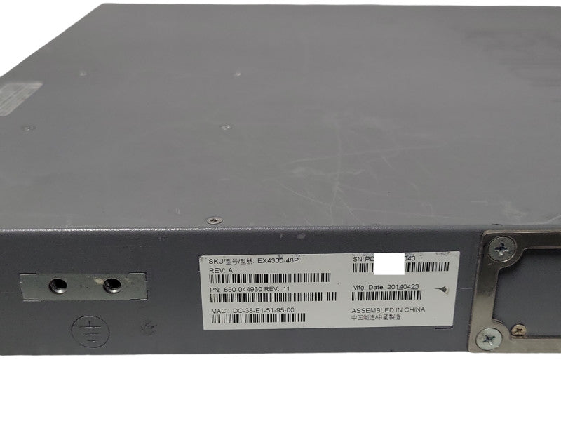 Juniper EX4300-48P 48-Port Gigabit Ethernet PoE+ Network Switch. 2x PSU, READ _