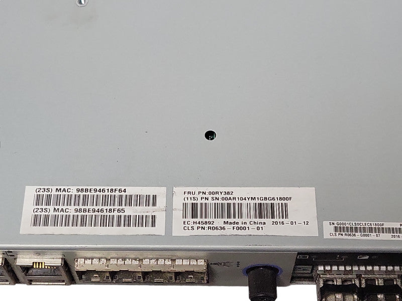 IBM STORWIZE v3700 00RY382 6GBPS SAS FC NODE CANISTER _