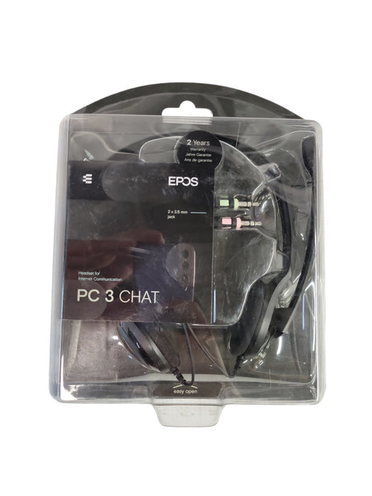 EPOS PC 3 Chat - Durable On-Ear Wired Headset - Noise Cancelling Mic %