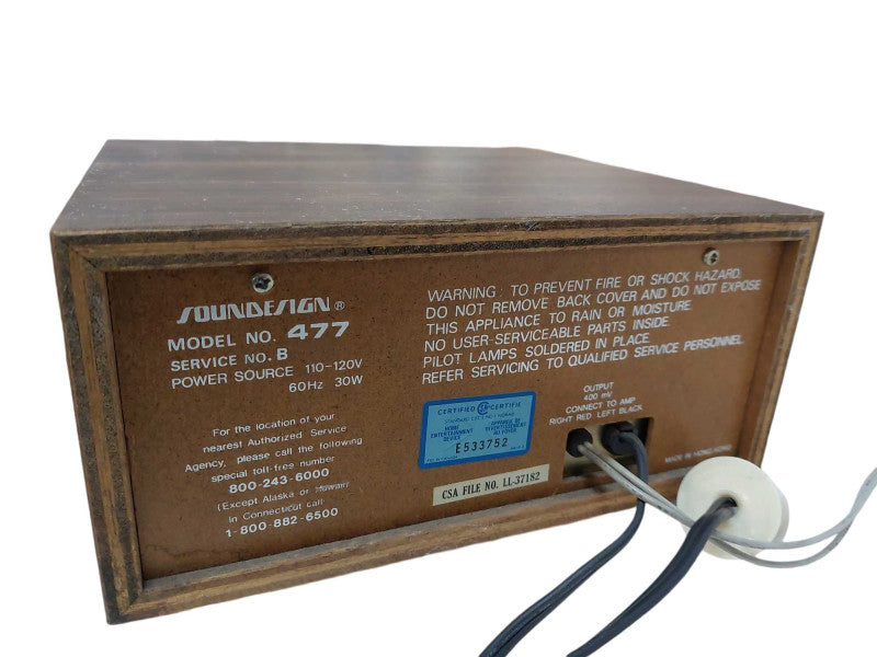 Soundesign Stereo 8 Track Player Deck Model: 477  =