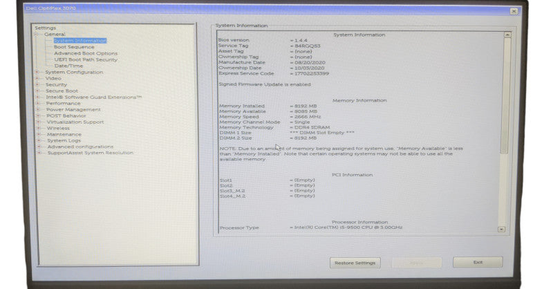 Dell Optiplex 3070 SFF | Core i5- 9700 | 16GB DDR4 | No HDD