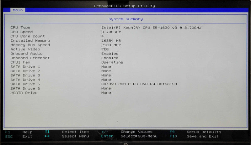 Lenovo ThinkStation P500, Xeon E5-1630 v3 3.70GHz, 16GB DDR4, K620, No HDD
