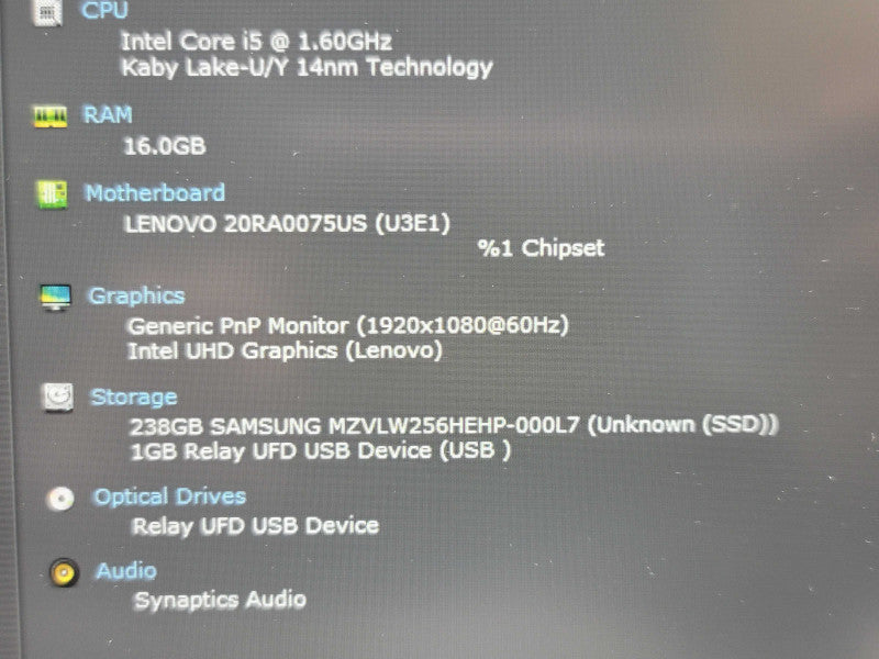 Lenovo ThinkPad E14| i5-10210U| 16GB DDR4| 256GB NVMe β Lap200