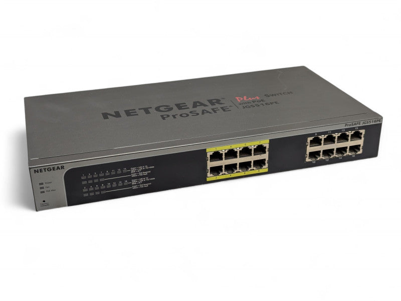 Netgear JGS516PE 16-Port Gigabit Ethernet Plus Switch with 8 Ports PoE -