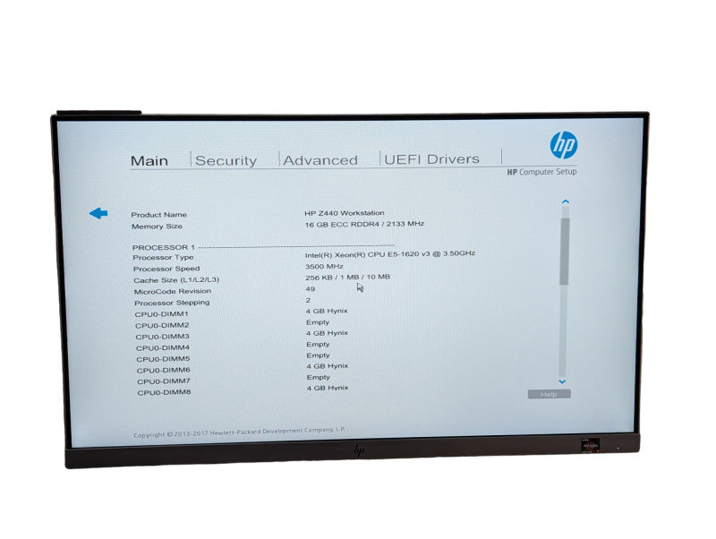 HP Z440 Workstation Xeon E5-1620 v3 @ 3.50Ghz 16GB RAM Nvidia GT 710 1G GPU  -