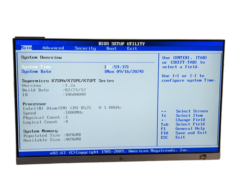 Supermicro 502-2 X7SPE-HF-D525 Intel D525 @ 1.80Ghz 4GB RAM Low Power Server  -