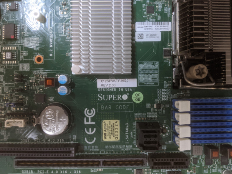 SuperMicro X12SPI-TF-NI22 Motherboard | No CPU | No RAM | w/ Heatsink