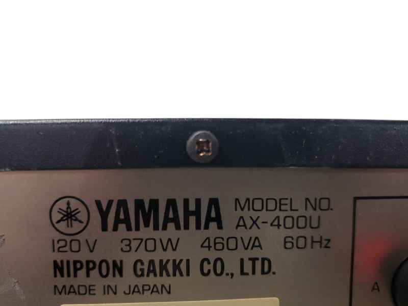 Yamaha AX-400U Natural Sound Stereo Integrated Amplifier | Read Please