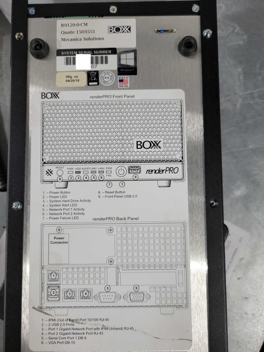 Boxx render  Pro/Supermicro X10DRT-L 2x Xeon E5-2650v4 , 32GB Quadro P600 GPU _