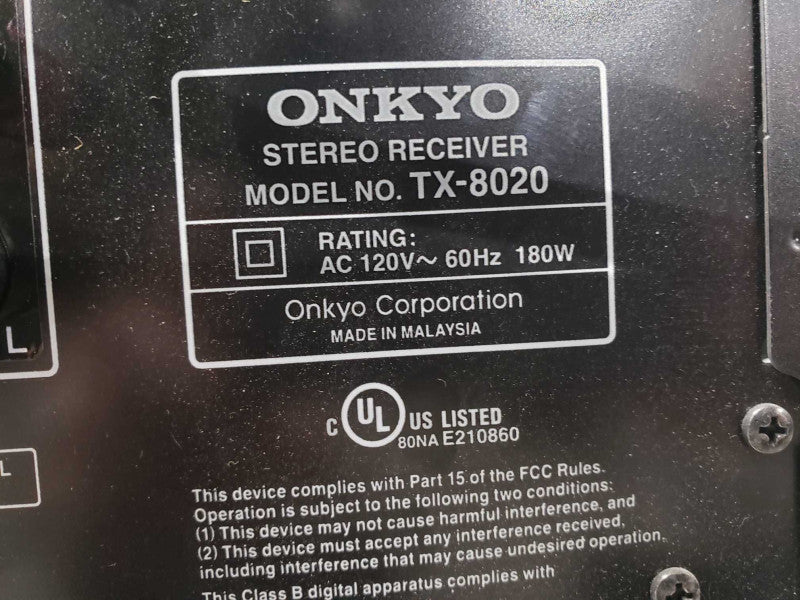 Onkyo TX-8020 Stereo Receiver|  Tested, READ
