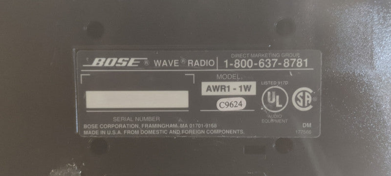 Bose Wave Radio AWR1-1W | No Antenna | No Remote