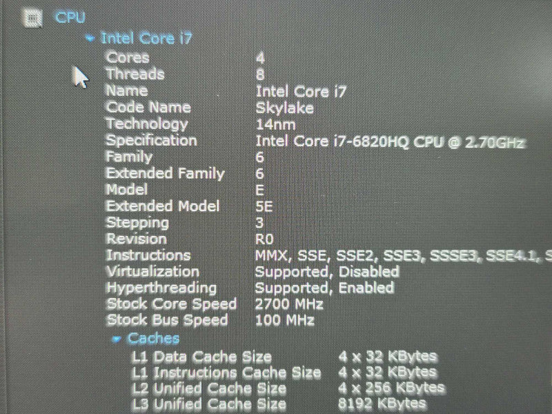 Dell Precision 7710| i7-6620HQ| 16GB DDR4| Quadro M4000| 512 GB SATA SSD READ β BudLap