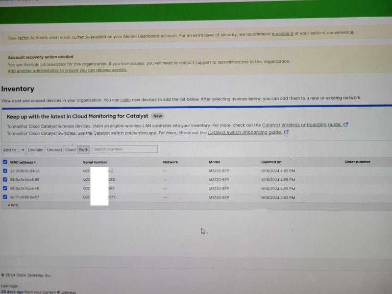 Cisco Meraki MS120-8FP 10 Ports Cloud Managed Switch Unclaimed  Q_